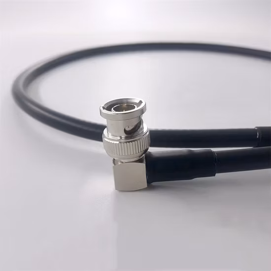 700mm RF Coaxial Belden 1694A SDI HD CCTV câble de raccordement assemblage BNC mâle à Angle droit BNC connecteurs mâles