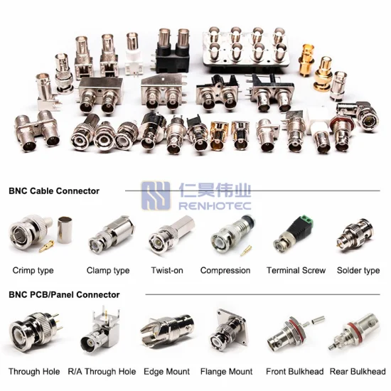 connecteurs BNC femelles plaqués or de bâti de panneau de 75ohm HD IDS 6g 12g